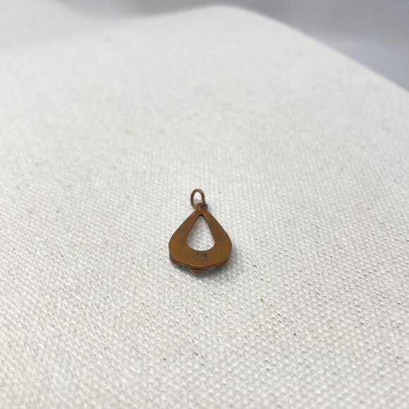 Wheeler‎ WMCO Native American Copper Turquoise Teardrop Pendant - Picture 8 of 15